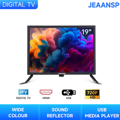 JEAANSP TV 19/22/24/26/32/40/43/46/50 inch HD Digital TV with VGA&HDMI+Smart TV BOX&Free Wall Bracket Build in DVB-T2 With Youtube Netflix Bluetooth Wifi Android TV