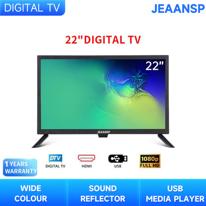 JEAANSP TV 19/22/24/26/32/40/43/46/50 inch HD Digital TV with VGA&HDMI+Smart TV BOX&Free Wall Bracket Build in DVB-T2 With Youtube Netflix Bluetooth Wifi Android TV