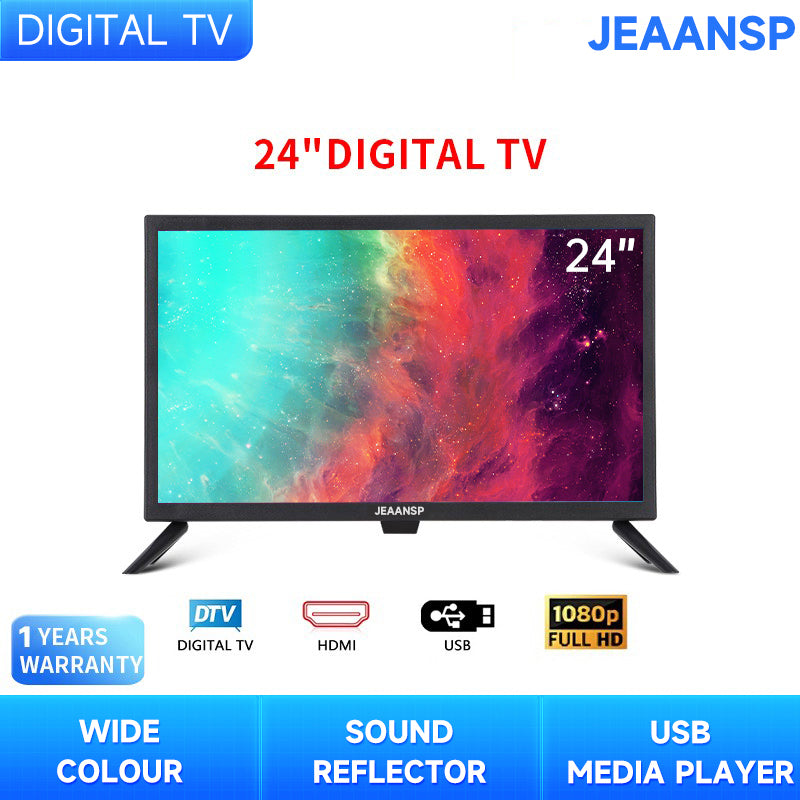 JEAANSP TV 19/22/24/26/32/40/43/46/50 inch HD Digital TV with VGA&HDMI+Smart TV BOX&Free Wall Bracket Build in DVB-T2 With Youtube Netflix Bluetooth Wifi Android TV