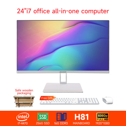 【All in one PC】 22" 24" All in one desktops pc UltraSlim i5-i7 8/16GB RAM  256GB SSD