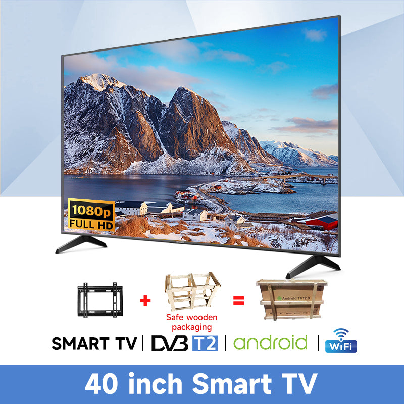 【WOODEN 32/40/43/46/50/55/65/75 inch WIFI/YouTube/Netflix/Bluetooth