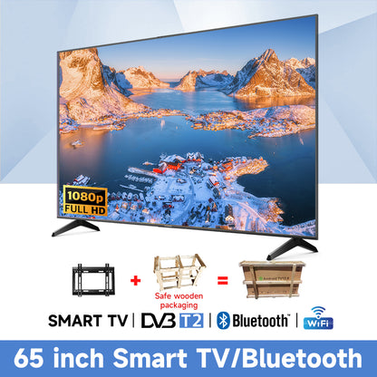 【WOODEN 32/40/43/46/50/55/65/75 inch WIFI/YouTube/Netflix/Bluetooth