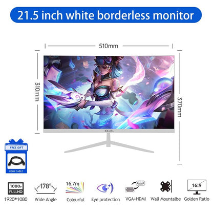 JEAANSP Borderless PC Monitor With-Speaker Display-60HZ-75HZ-1080P Gaming Monitor Office monitor gamer Monitor（Warranty 12 months）