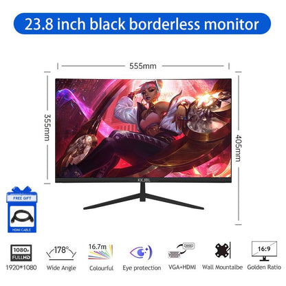 JEAANSP Borderless PC Monitor With-Speaker Display-60HZ-75HZ-1080P Gaming Monitor Office monitor gamer Monitor（Warranty 12 months）