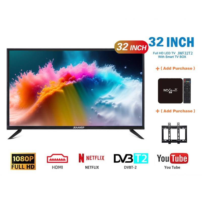 JEAANSP Murah Digital TV HD 1080P DTV MYTV Smart TV (Aksesori pilihan)