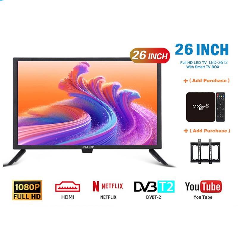 JEAANSP Murah Digital TV HD 1080P DTV MYTV Smart TV (Aksesori pilihan)